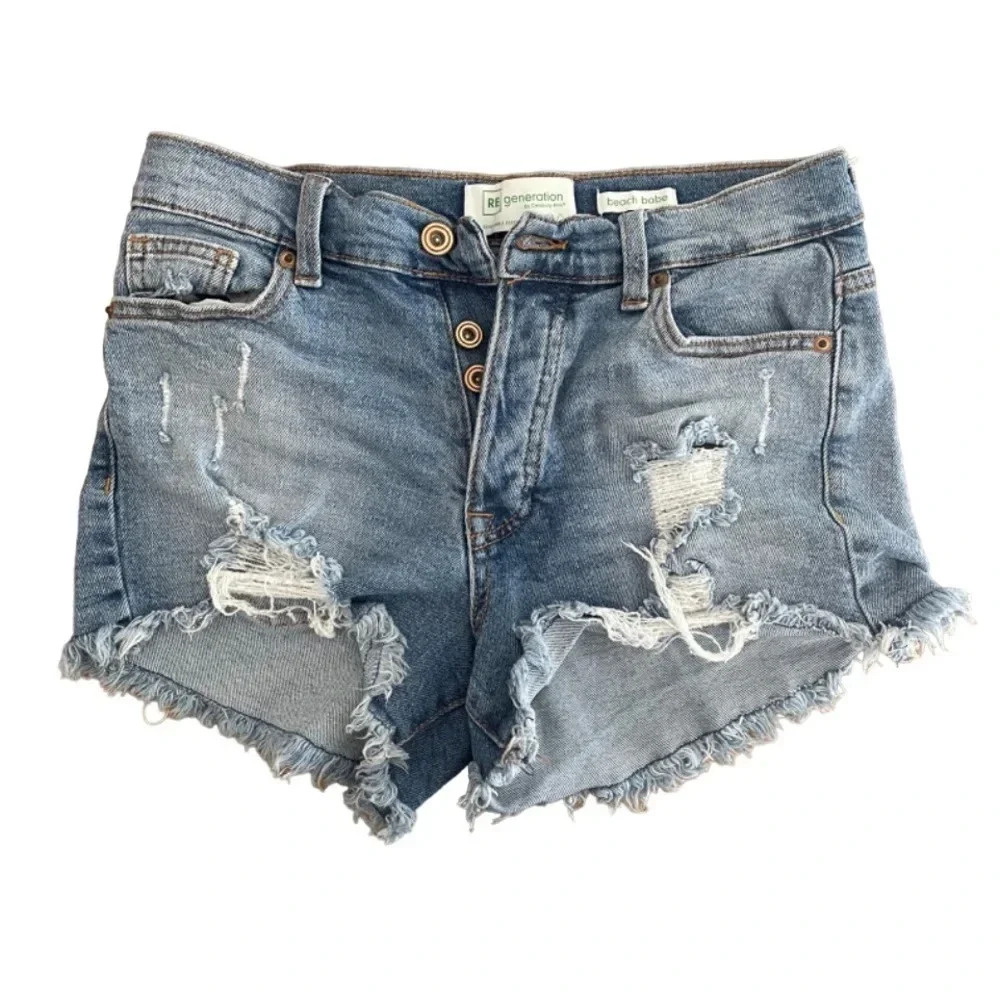 REGENERATION BEACH BABE DENIM SHORTS